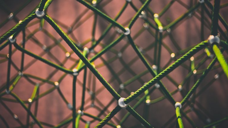 grünes verknüpftes netz