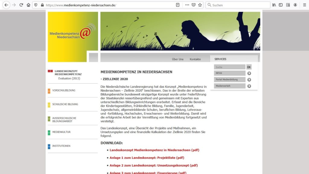 Niedersachsens Plattform für Medienbildung: Medienkompetenz-Niedersachsen.de