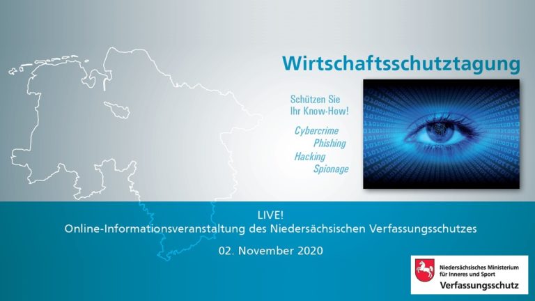 Cybersicherheit während Corona - Wirtschaftsschutztagung 2020